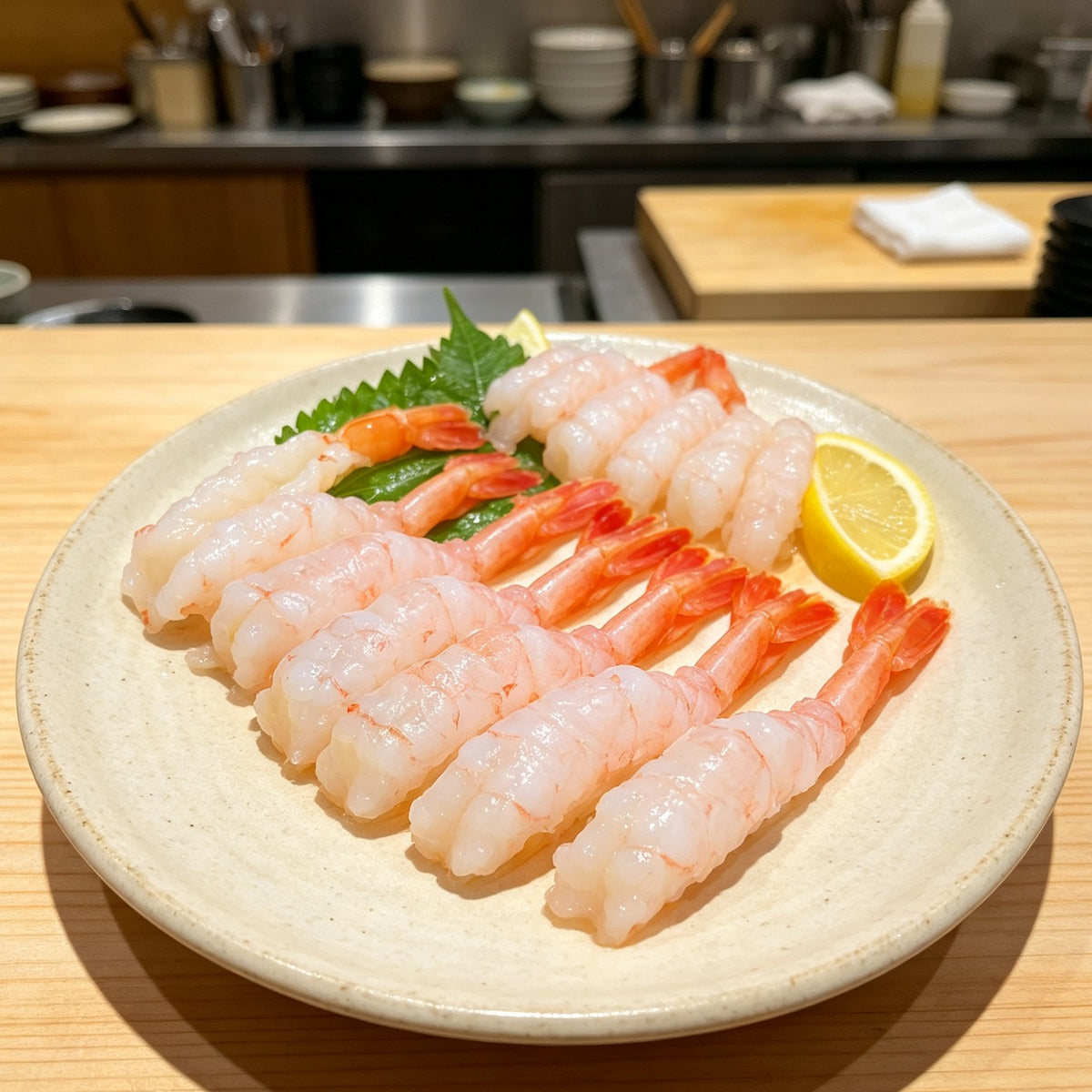 Delicate Fresh Shrimp Sashimi